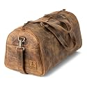 Berliner Bags Vintage Full Grain Leather Duffle Bags For Men Olso, Brown
