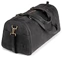 Berliner Bags Vintage Full Grain Leather Duffle Bags Men Olso, Dark Grey