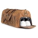 Berliner Bags Vintage Full Grain Leather Duffle Bags For Men Olso, Brown