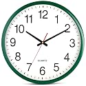 Bernhard Products Hunter Green Wall Clock Silent Non Ticking - XL 18 Inch Quality Quartz Battery Operated Round Easy to Read Home/Office/Classroom/School Clock