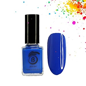 beromt nail polish glossy finish blue lagoon neon 10ml