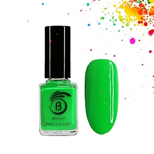 beromt nail polish glossy finish green dragon neon 10ml