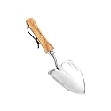 Berry&amp;Bird Potting Trowel, Oversized Garden Hand Shovel with Sharp Blade &amp; Wood Handle, Stainless Steel Gardening Tool for Roots, Planting, Digging, Transplanting, Soil Loosening and Fertilizer Mixing