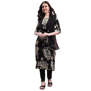 Berrylicious Womens Embroidered Floral Printed Rayon