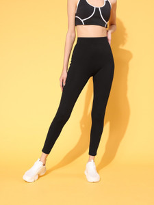 Berrylush Printed Women Black Tights