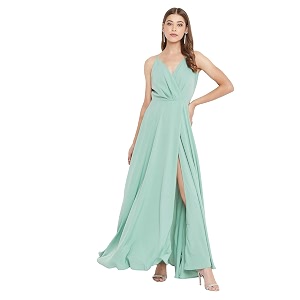 Berrylush Women Green Solid Shoulder Straps Sleeveless
