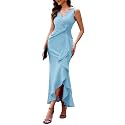 BeryLove Formal Wedding Guest Evening Midi Ruffle