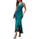 BeryLove Formal Wedding Guest Evening Midi Ruffle