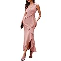 BeryLove Formal Wedding Guest Evening Midi Ruffle