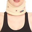 BESAFE Forever Adjustable Cervical Collar Soft for Neck Pain Relief & Spine Stability Support Orthopedic Belt, Skin, Medium