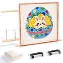 BESGEER Rug Tufting Frame with Tufting Cloth, 35.5” x 35.5” Wooden Frame Rug Making Supplies for Tufting Gun, Table Stand Frame Carpet Making