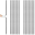 Besitu Rebar Stakes 48 inches 16-Pack Concrete Form Stakes Straight 3/8" Diameter Rebar Ground Metal Stakes for Landscaping, Securing Fence, Garden Plants Support, Survey Markers and Securing Trees