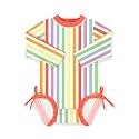 BesserBay Baby Girl Swimsuit UPF 50+ Long Sleeve Zipper Snaps Bottom One Piece Rash Guard 0-36 Months