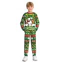 BesserBay Boys Funny Ugly Christmas 2 Piece Set with Graphic Sweatshirt and Pants 4-14 Years