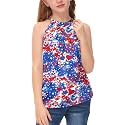BesserBay Girls Summer Back Button Halter Neck Tank Top Cold Shoulder Casual Blouse Pleated Sleeveless Shirts 5-14 Years