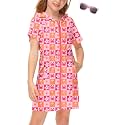 BesserBay Girls Swim Cover Up Beach Bathing Suit Coverups for Swimwear Zip-Up Terry Cloth Robes with Sunglasses 6-14 Years