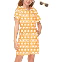 BesserBay Girls Swim Cover Up Beach Bathing Suit Coverups for Swimwear Zip-Up Terry Cloth Robes with Sunglasses 6-14 Years