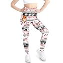 BesserBay Girls Ugly Christmas Leggings Fleece Lined Thick Stretch Yoga Pants 6-14 Years