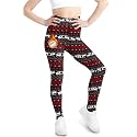 BesserBay Girls Ugly Christmas Leggings Fleece Lined Thick Stretch Yoga Pants 6-14 Years
