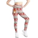 BesserBay Girls Ugly Christmas Leggings Fleece Lined Thick Stretch Yoga Pants 6-14 Years