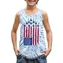 BesserBay Unisex Kid's 4th of July Tank Top American Flag Patriotic Sleeveless Shirt 4-14 Years
