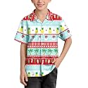 BesserBay Unisex Kids 4th of July Shirt Girls Boys Patriotic Button Down Shirt American Flag Top 4-14 Years