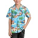BesserBay Unisex Kids 4th of July Shirt Girls Boys Patriotic Button Down Shirt American Flag Top 4-14 Years