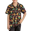 BesserBay Unisex Kids 4th of July Shirt Girls Boys Patriotic Button Down Shirt American Flag Top 4-14 Years