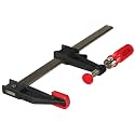 Bessey Clutch Style Bar Clamps - 24 In 1200 lb - GSCC5.024- Woodworking Clamps with Ergonomic Handle, Non-Marring Pads, Durable Cast-Iron Jaws &amp; Serrated Rail for Carpentry &amp; Cabinetry
