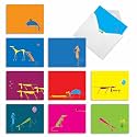 Best Card Co 10 Mini Blank Canine Bulk Notecards Dog Tales M3965