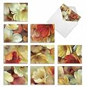 Best Card Co 10 Mini Blank Floral Bulk Notecards Spice Blooms M6628OCB