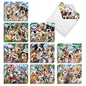 Best Card Co 20 Blank Boxed Notes Cat &amp; Dog Selfies AM10690OCB-B2x10