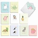 Best Card Co 20 Mini Bulk Notes Punimals Animal AM3366OCB-B2x10-NB
