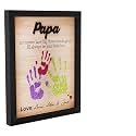 Best Dad Ever Hands Down Sign Handprint Kit with Paint DIY Gift for Father's Day, Personalized Father’s Day Crafts from Daughter, Son, Kids Keepsake Birthday Handprint Dad Gifts for Stepdad, Grandpa