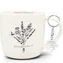 Best Daughter-in-Law Ever Coffee Mug Floral 12 Ounce Ceramic, Keychain