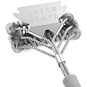 Best Grill Brush, 3-in-1 Grill Brushes with Scraper, BBQ Brush with Woven Wire Bristles, 18" Stainless Steel Brush for Grates - Safe & Efficient