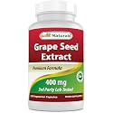 Best Naturals Grape Seed Extract 400 mg Veggie Capsule, 120 Count