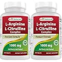 Best Naturals L-Arginine L-Citrulline Complex 1000 mg 250 Tablets (250 Count (Pack of 2))