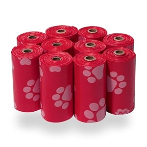 best pet supplies poop bags for dogs - red 150 count