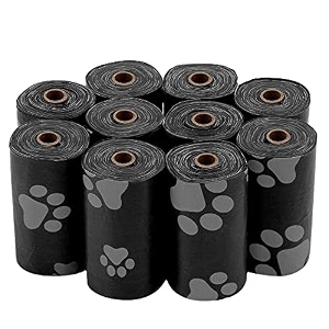 best pet supplies dog poop bags for waste refuse cleanup doggy roll replacements for outdoor puppy walking and travel leak proof and tear resistant thick plastic - black 240 bags