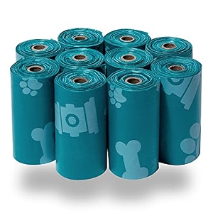 best pet supplies dog poop bags for waste refuse cleanup doggy roll replacements for outdoor puppy walking and travel leak proof and tear resistant thick plastic - turquoise 150 bags