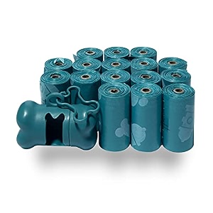 best pet supplies dog poop bags for waste refuse cleanup doggy roll replacements for outdoor puppy walking and travel leak proof and tear resistant thick plastic - turquoise 240 bags