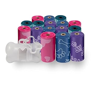 best pet supplies dog poop bags for waste refuse cleanup doggy roll replacements for outdoor puppy walking and travel leak proof and tear resistant thick plastic - assorted colors 240 bags