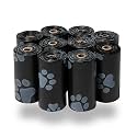 Best Pet Supplies Dog Poop Bags for Waste Refuse Cleanup, Doggy Roll Replacements for Outdoor Puppy Walking and Travel, Leak Proof and Tear Resistant, Thick Plastic - Black, 150 Bags