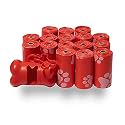 Best Pet Supplies Dog Poop Bags for Waste Refuse Cleanup, Doggy Roll Replacements for Outdoor Puppy Walking and Travel, Leak Proof and Tear Resistant, Thick Plastic - Red, 240 Bags