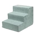 Best Pet Supplies Dog Stairs &amp; Steps - Foam Steps for Small Dogs &amp; Cats, Non-Slip Indoor Balanced Pet Step Support, Dog Ramp, No Assembly, Pale Teal, 3-Step (13.5-inch Height)