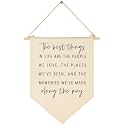 The Best Things in Life,Inspirational Positive Quotes,Best Friend Gift,Bedroom Wall Decor,Farmhouse Living Room Decor,Positive QuotesCanvas Hanging Pennant Flag Banner Pennant Wall Sign