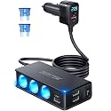BESTEK 148W 9 in 1 Cigarette Lighter Splitter with PD30W & QC3.0