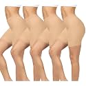 BESTENA 4 Pack Slip Shorts for Under Dresses Women Soft Anti Chafing Shorts
