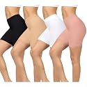 BESTENA 4 Pack Slip Shorts for Under Dresses Women Soft Anti Chafing Shorts